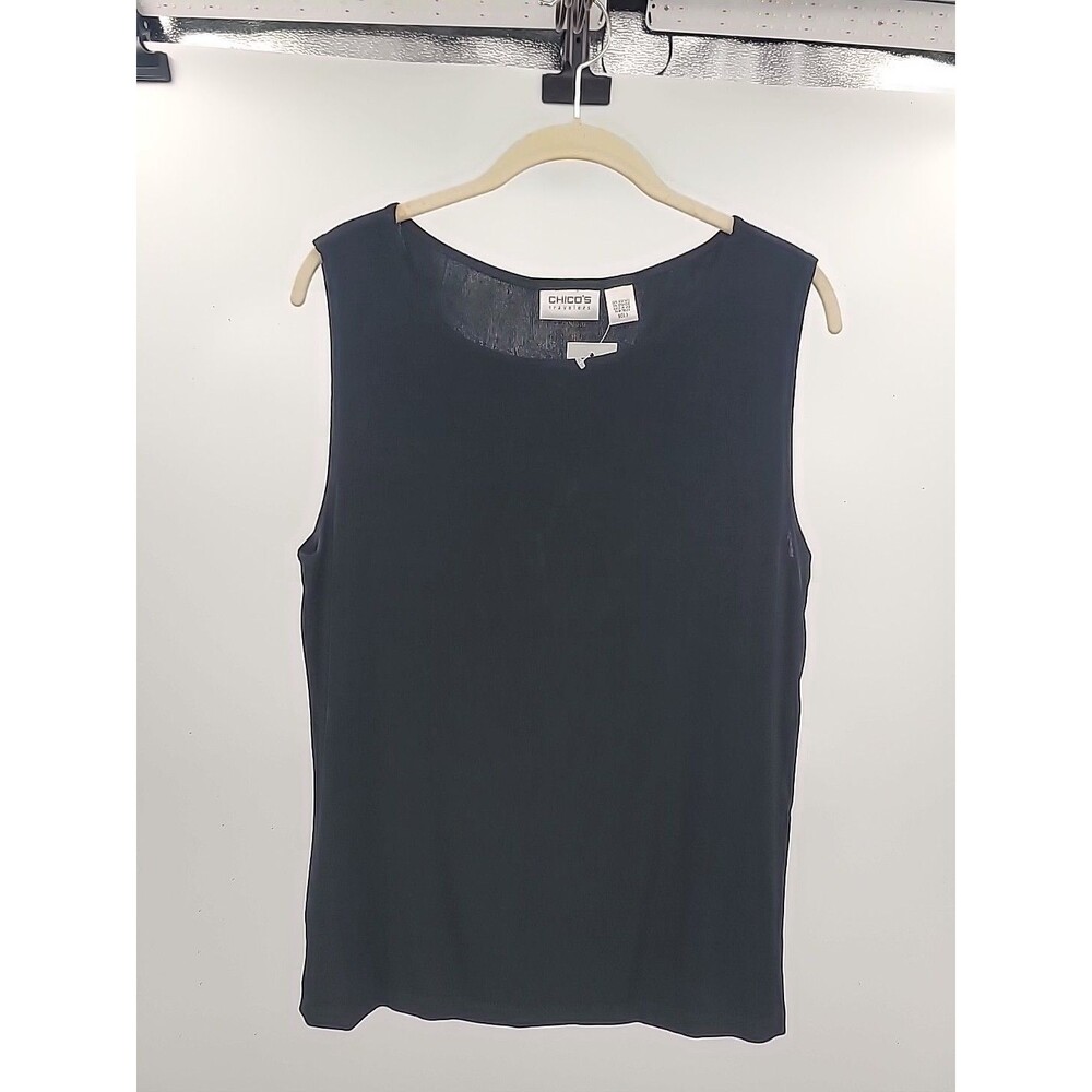 Chico's Travelers Slinky Tank Top Sz XL Basic Neutral Capsule Travel